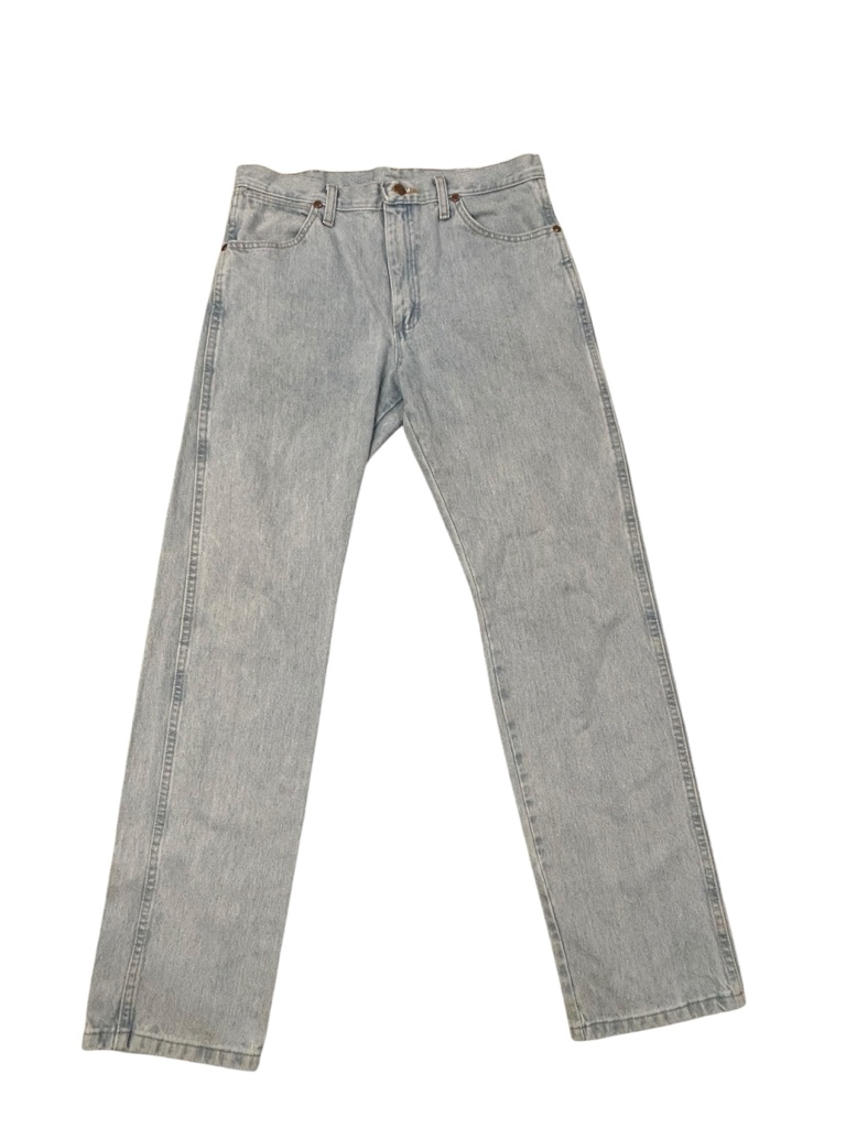 Wrangler Light Wash Men’s 10mwzgh Cowboy Straight Leg Jeans 32x34 Cotton Denim